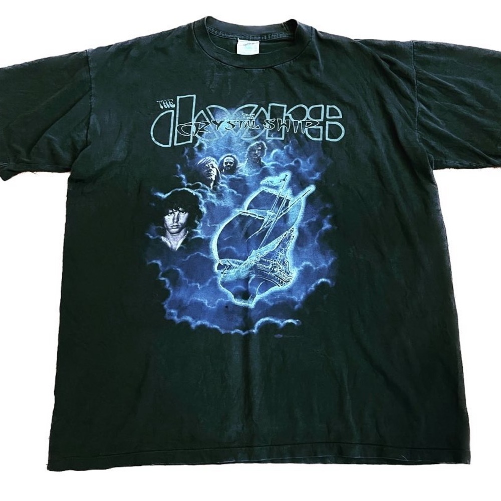 Vintage The Doors The Crystal Ship Black Shirt Size XL On The Winterland Tag